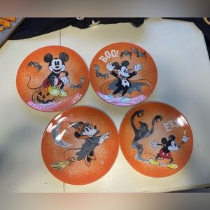 Pottery Barn Kids Halloween Plates - Orange and Black